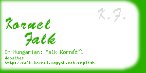 kornel falk business card